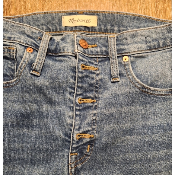 EUC Madewell 10" High Rise Skinny Jeans in Dewitt Wash | Size 30 - Picture 6 of 13